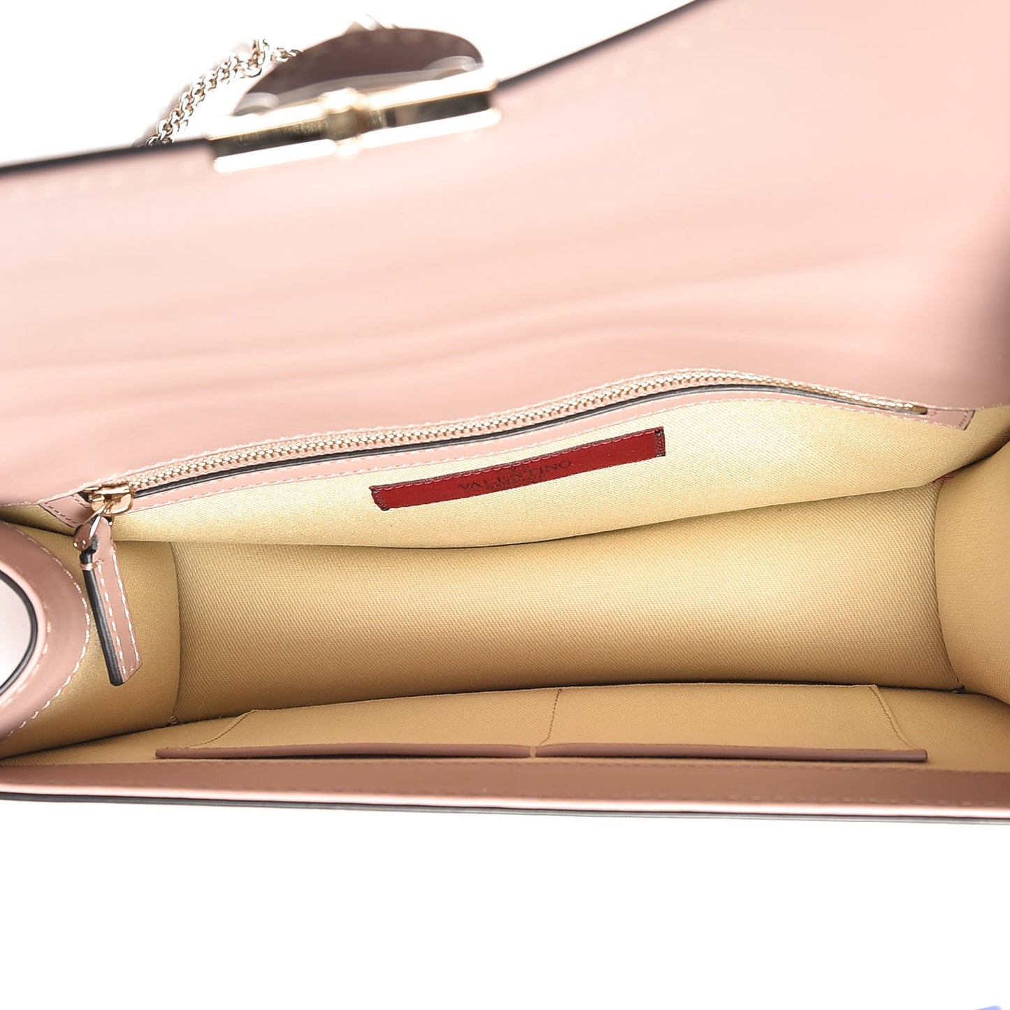 Vitello Medium Glam Lock Rockstud Flap Poudre