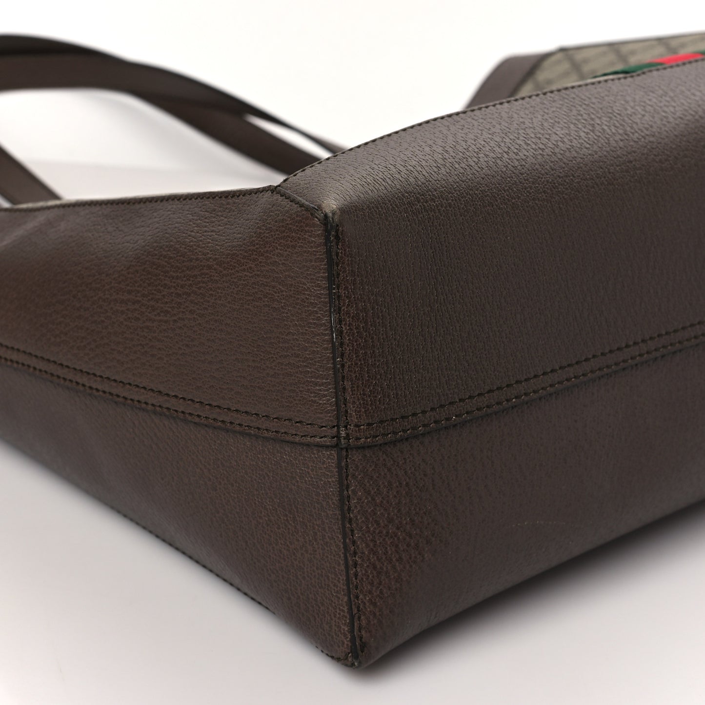 GG Supreme Monogram Web Ophidia Tote Brown