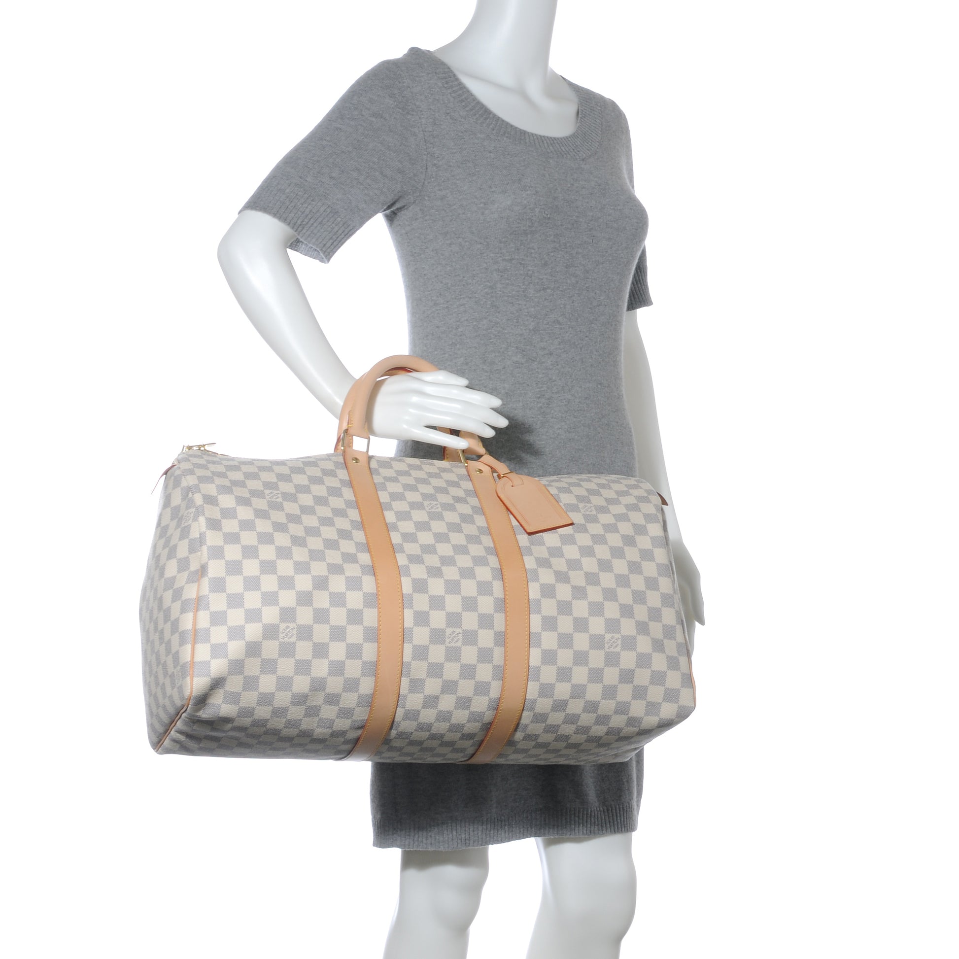 Louis Vuitton Damier Azur Keepall 50 2 of 7