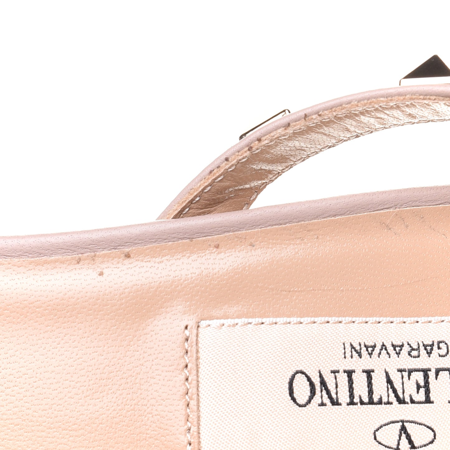 Patent Rockstud Half D'Orsay Slingback 50mm Pumps 39 Poudre