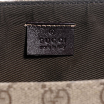 Gucci GG Supreme Monogram Selleria Calfskin Messenger Diaper Bag Beige Ebony Cocoa Dark Chocolate 6 of 7