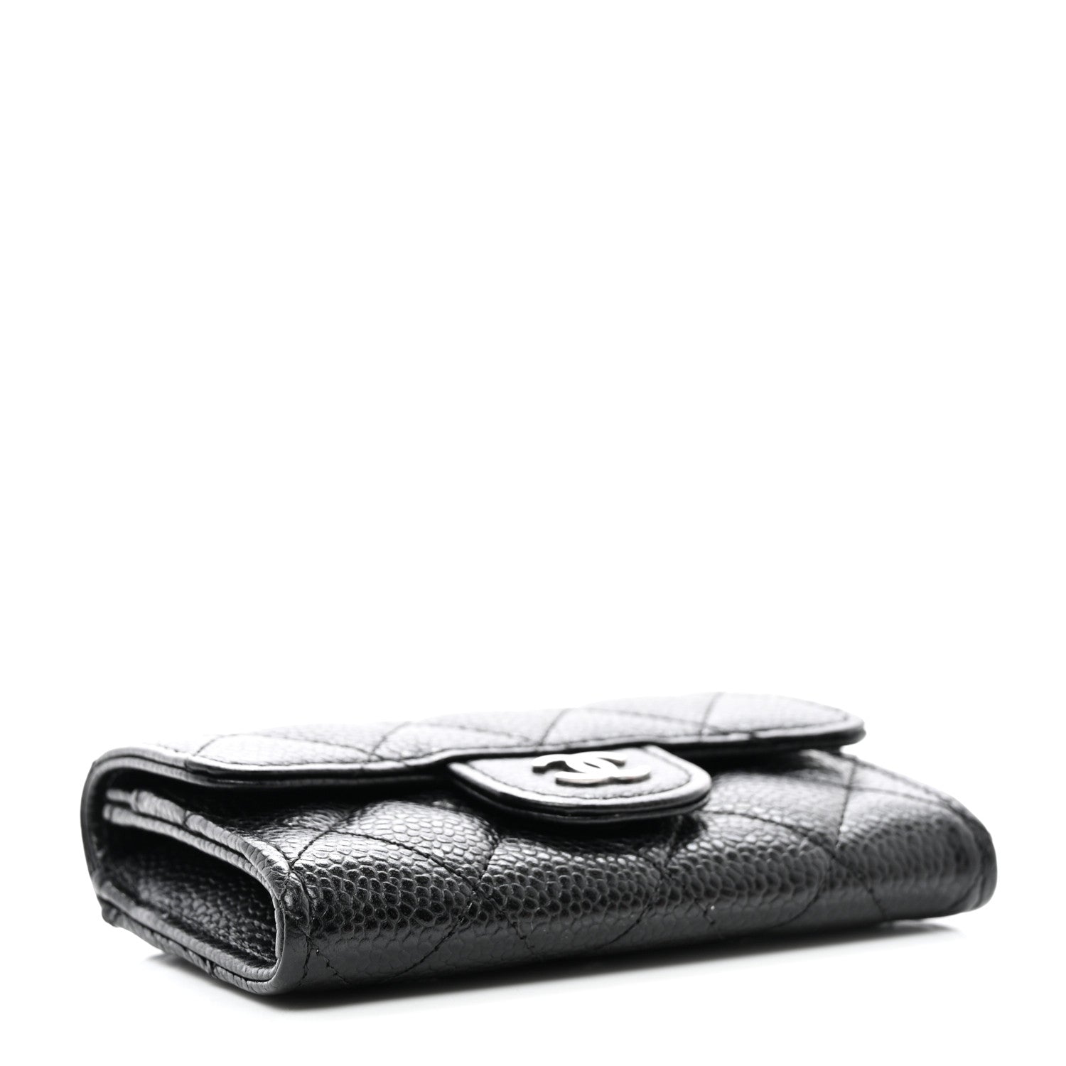 Chanel Caviar Quilted Flap Card Holder Wallet Black 4 of 9