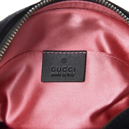 Gucci Velvet Matelasse Crystal Star GG Marmont Belt Bag 85 34 Black 7 of 9