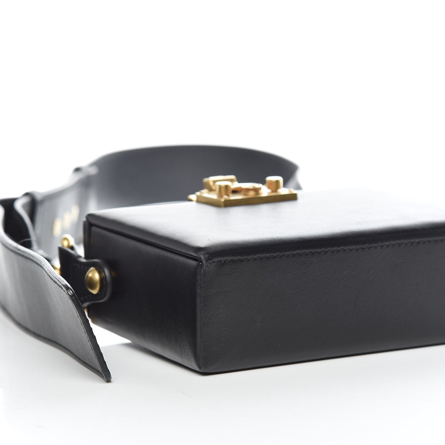 Lambskin Dioraddict Lockbox Black