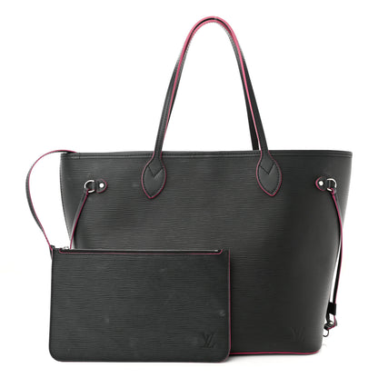 Louis Vuitton Epi Neverfull MM Black Hot Pink 1 of 12