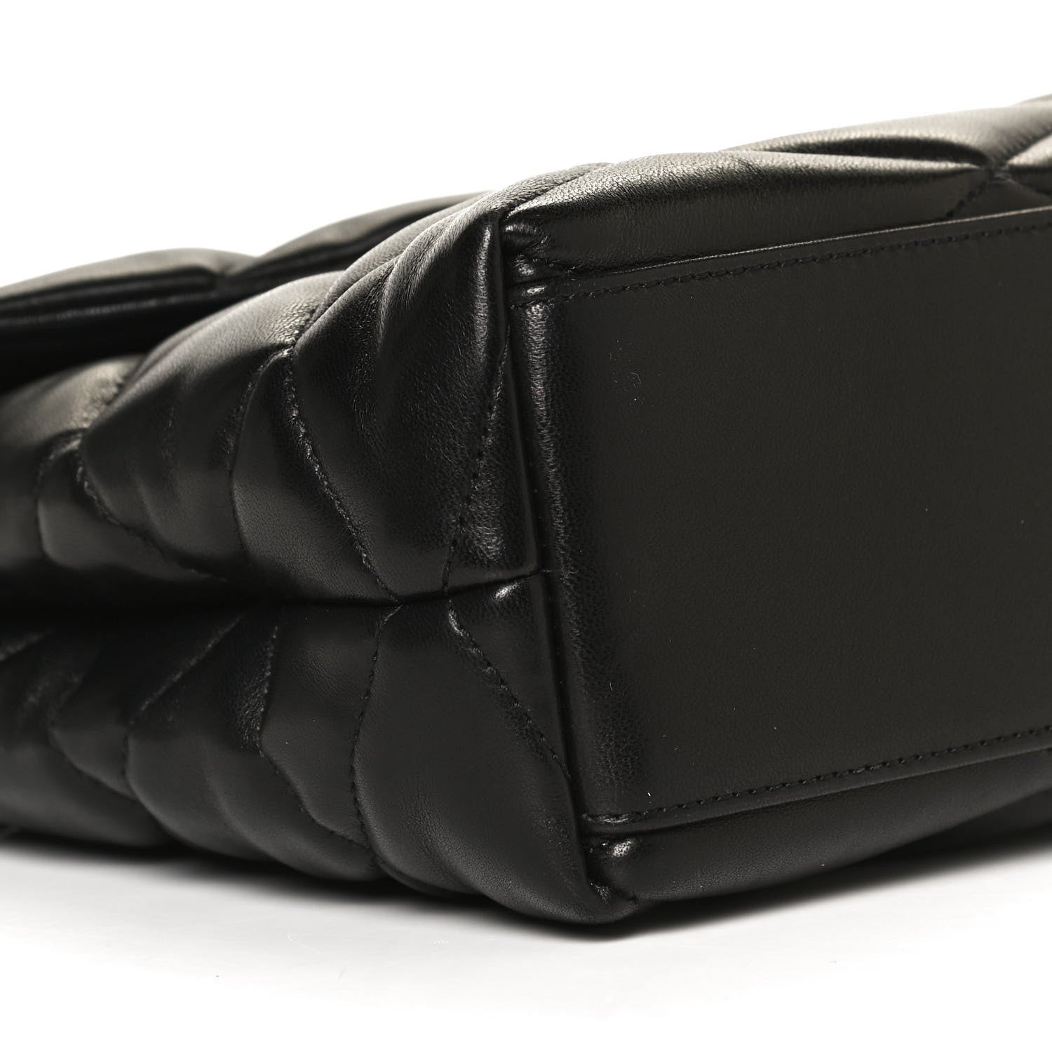 Saint Laurent Lambskin Quilted Sade Puffer Envelope Clutch Black 10 of 11
