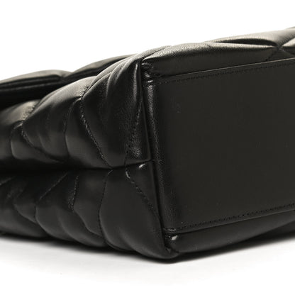 Saint Laurent Lambskin Quilted Sade Puffer Envelope Clutch Black 10 of 11