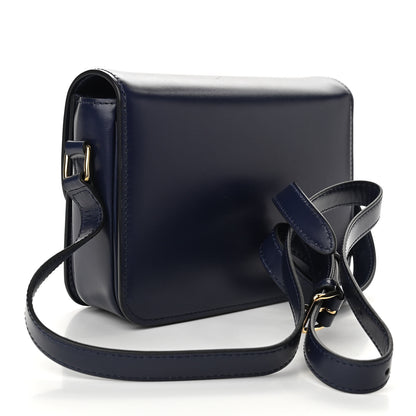 Celine Shiny Calfskin Small Triomphe Dark Blue 2 of 9