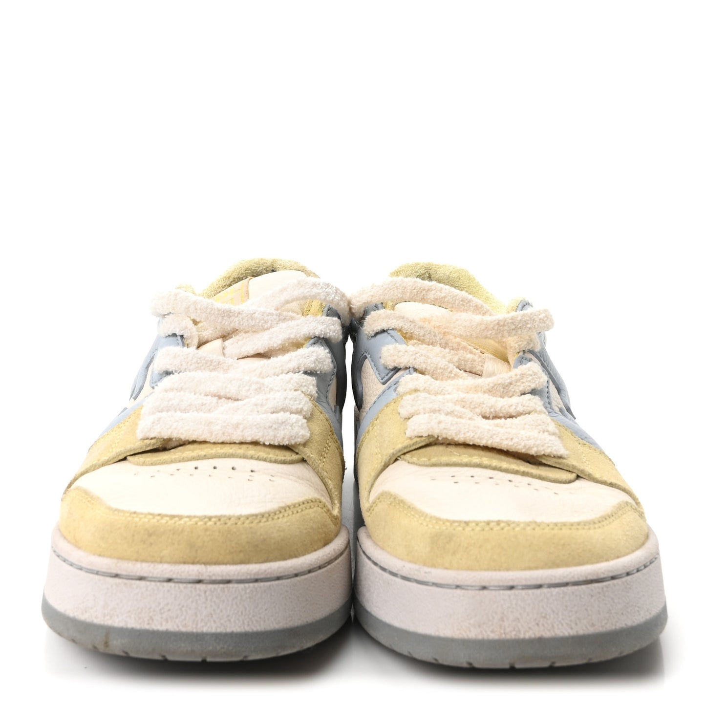 Suede Vitello Fendi Match Low Top Sneakers 36.5 Straw Azzurro Poison Connecticut