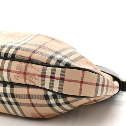 Burberry Haymarket Check Small Brooklyn Hobo Brown 9 of 11