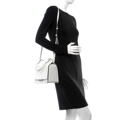 Jimmy Choo Smooth Pebbled Calfskin Amie Top Handle Bag White 2 of 7