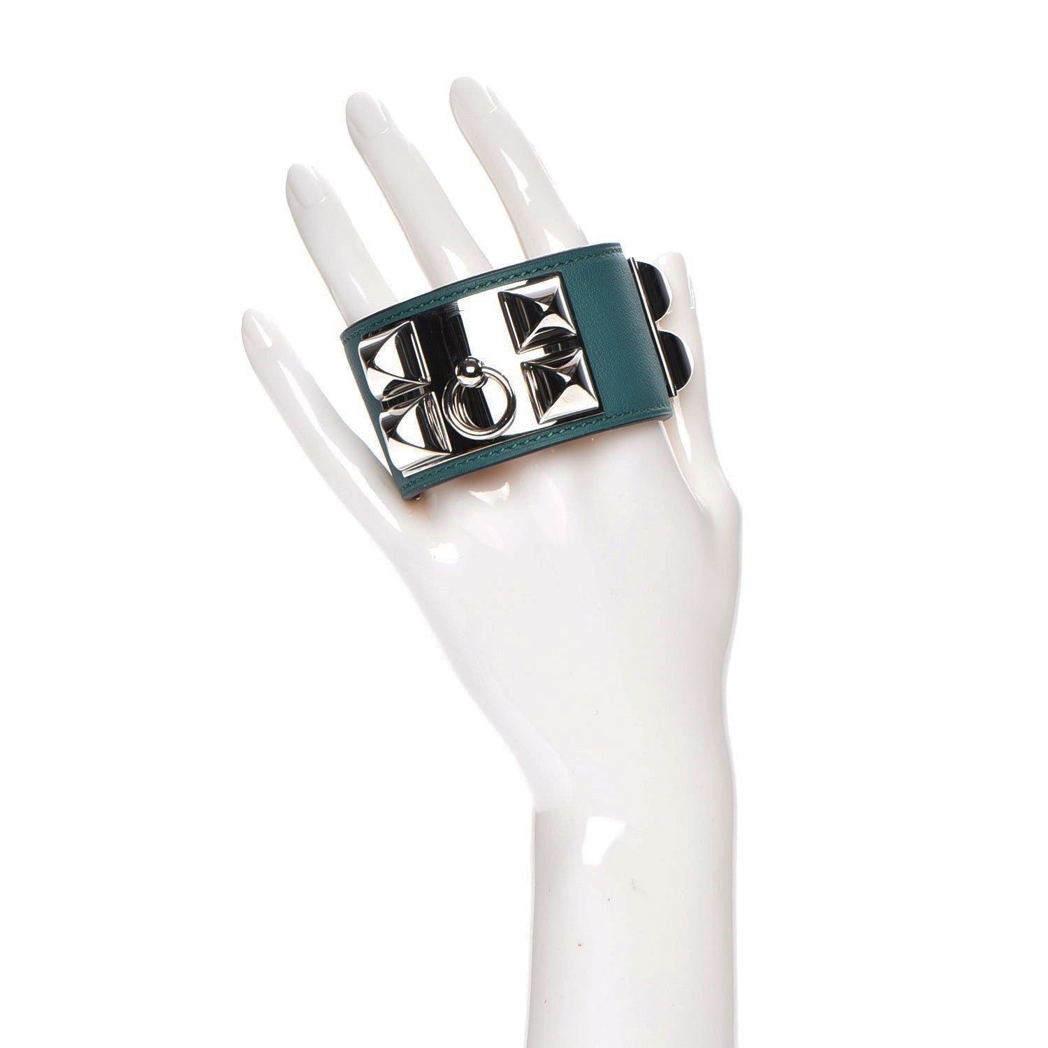 Hermes Swift Collier de Chien CDC Bracelet S Malachite 2 of 10