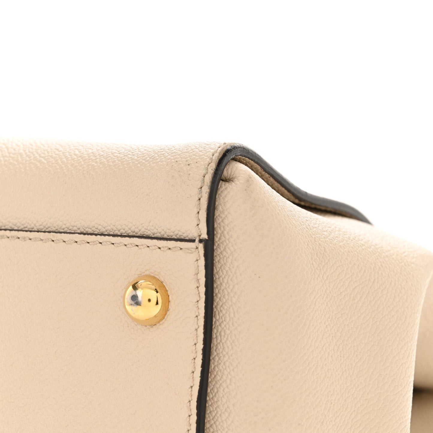 Soft Grain Calfskin Medium Buckle Tote Limestone