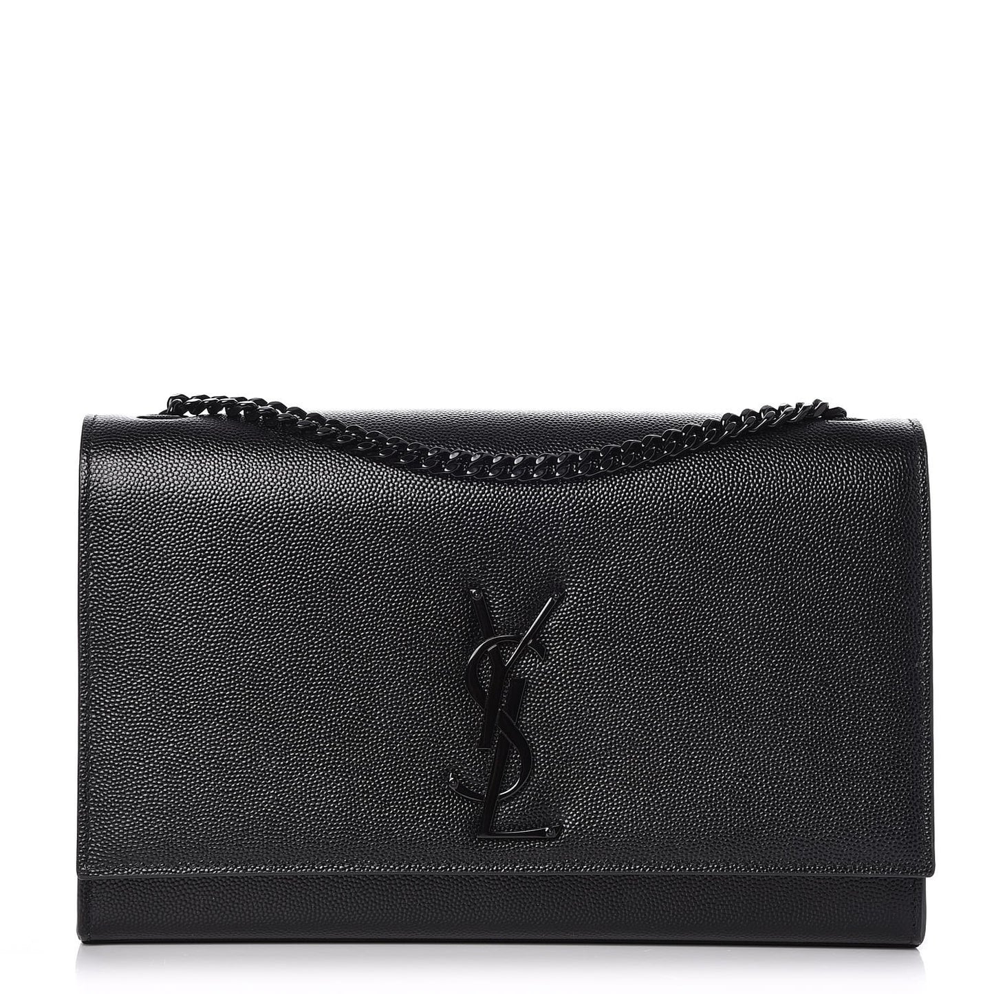 Grain De Poudre Medium Classic Monogram Kate Satchel Black