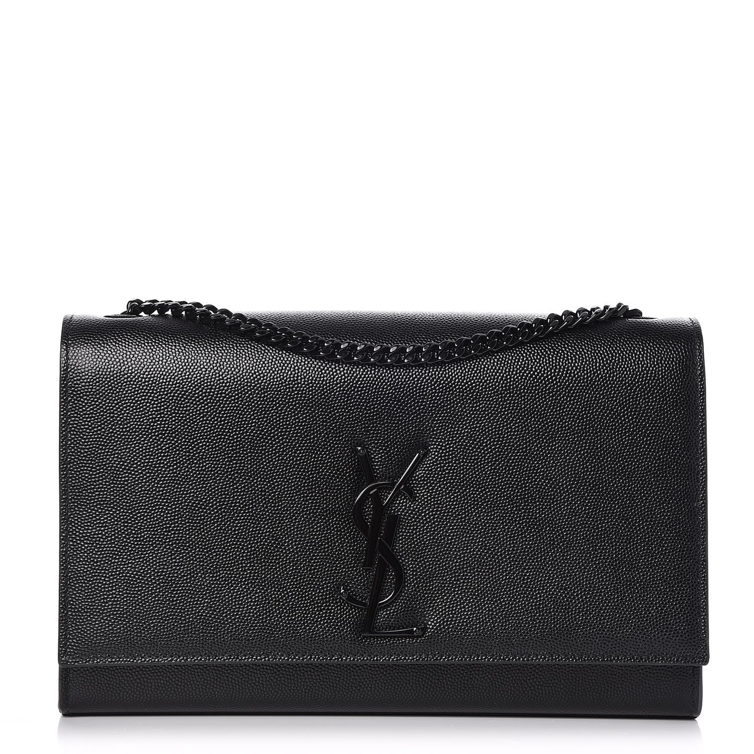 Saint Laurent Grain De Poudre Medium Classic Monogram Kate Satchel Black 1 of 7