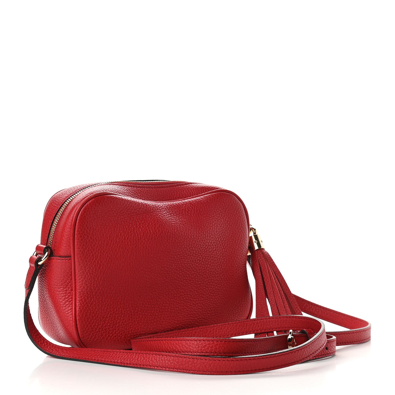 Gucci Pebbled Calfskin Small Soho Disco Bag Tabasco Red 2 of 9