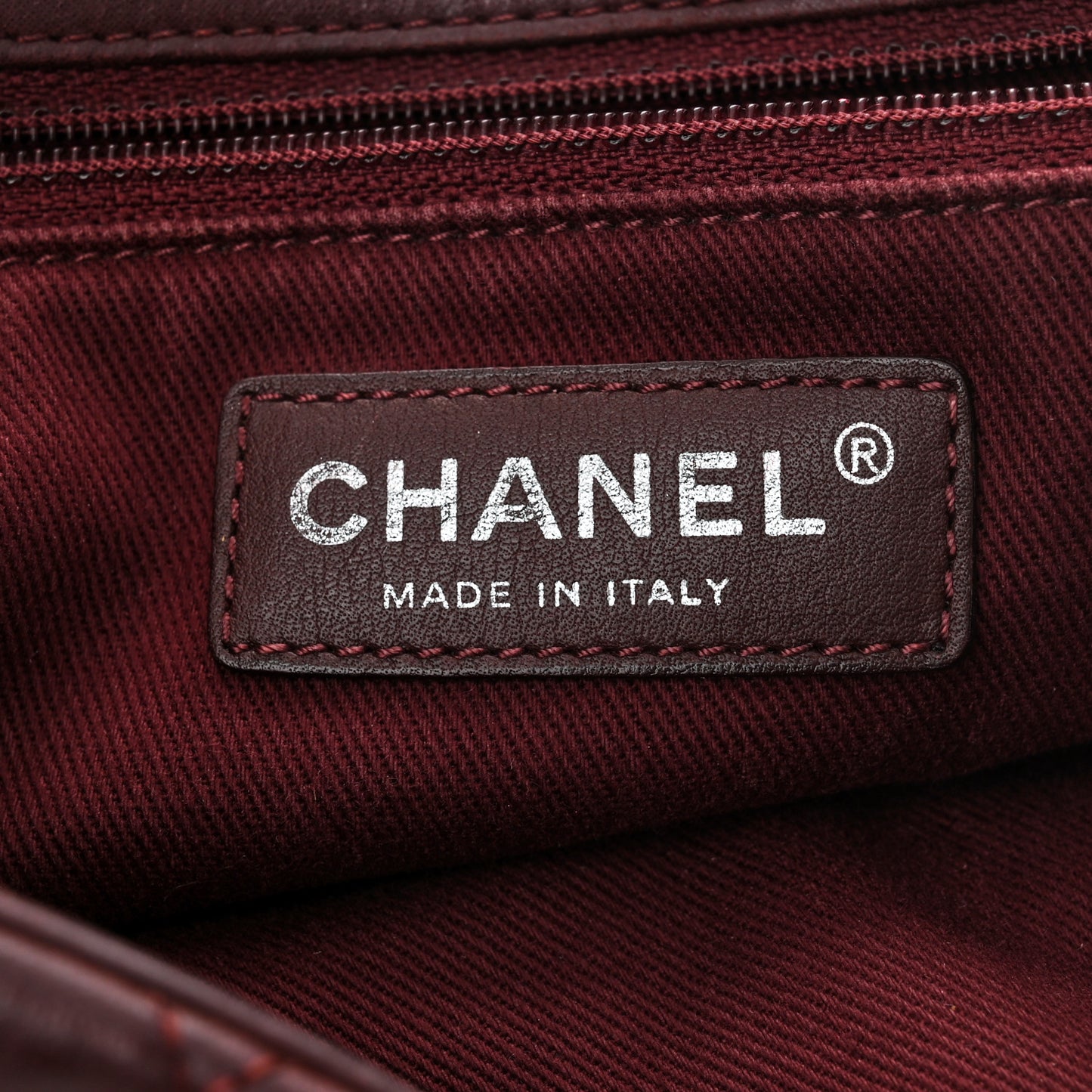 Calfskin In The Mix Jumbo Flap Burgundy