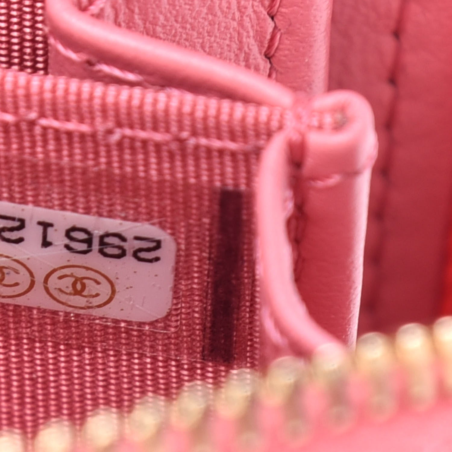 Chanel Caviar Camellia Embossed Zip Coin Purse Light Pink 7 of 8