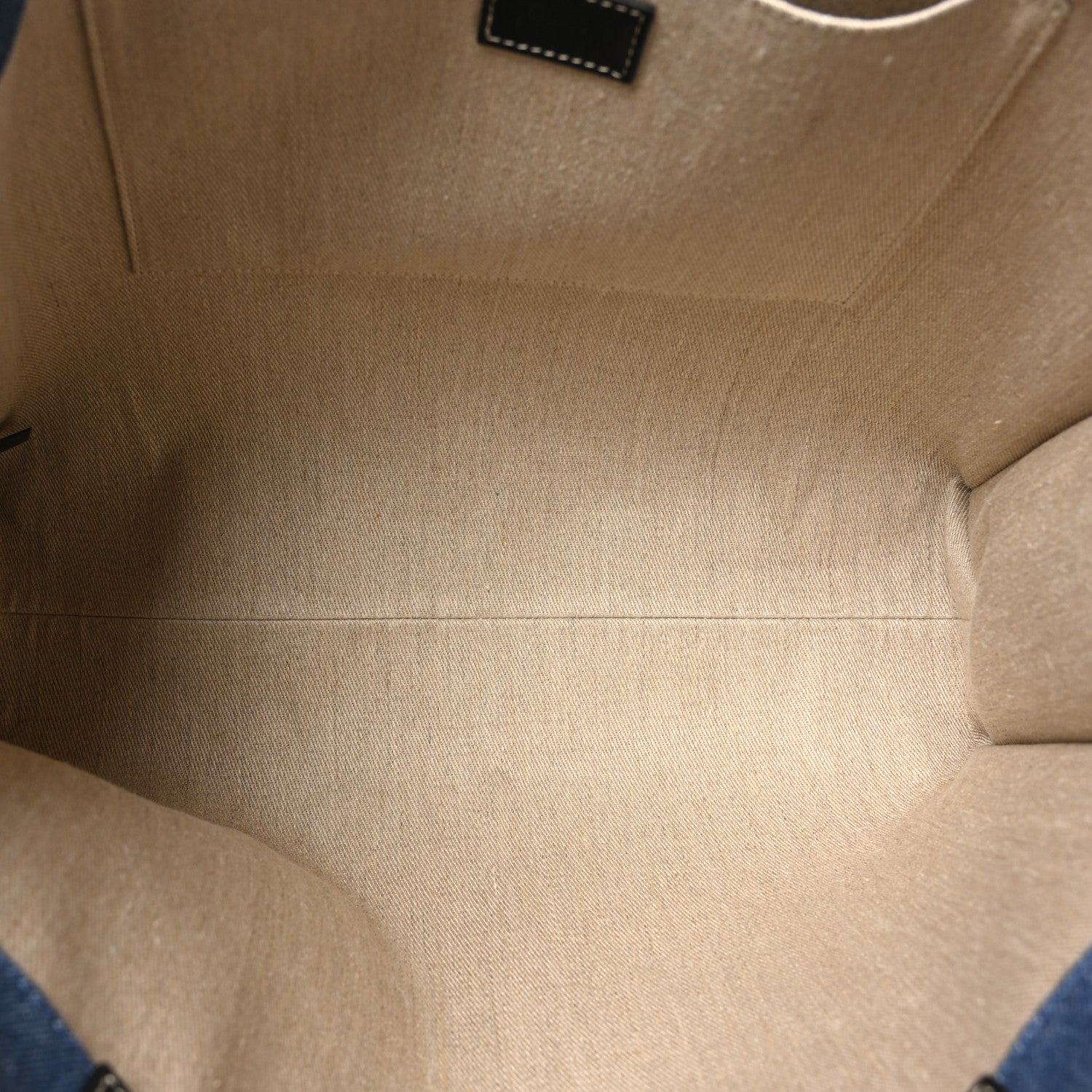 Chloe Denim Calfskin Large Braided Woody Ribbon Tote Blue 5 of 10