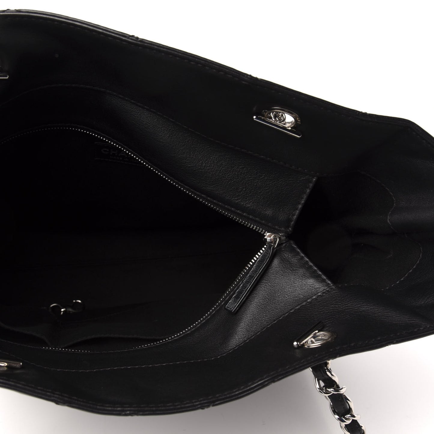 Calfskin Quilted In The Business North South Tote Black