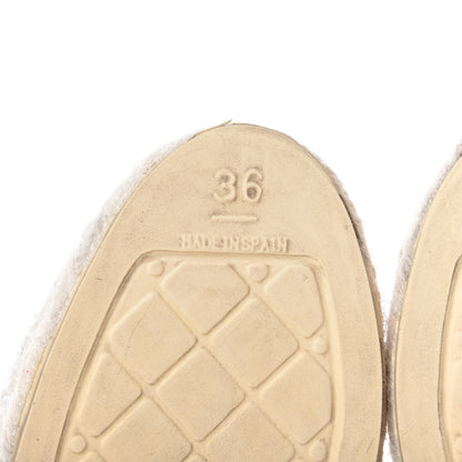 Chanel Tweed Patent CC Espadrilles 36 White 9 of 10