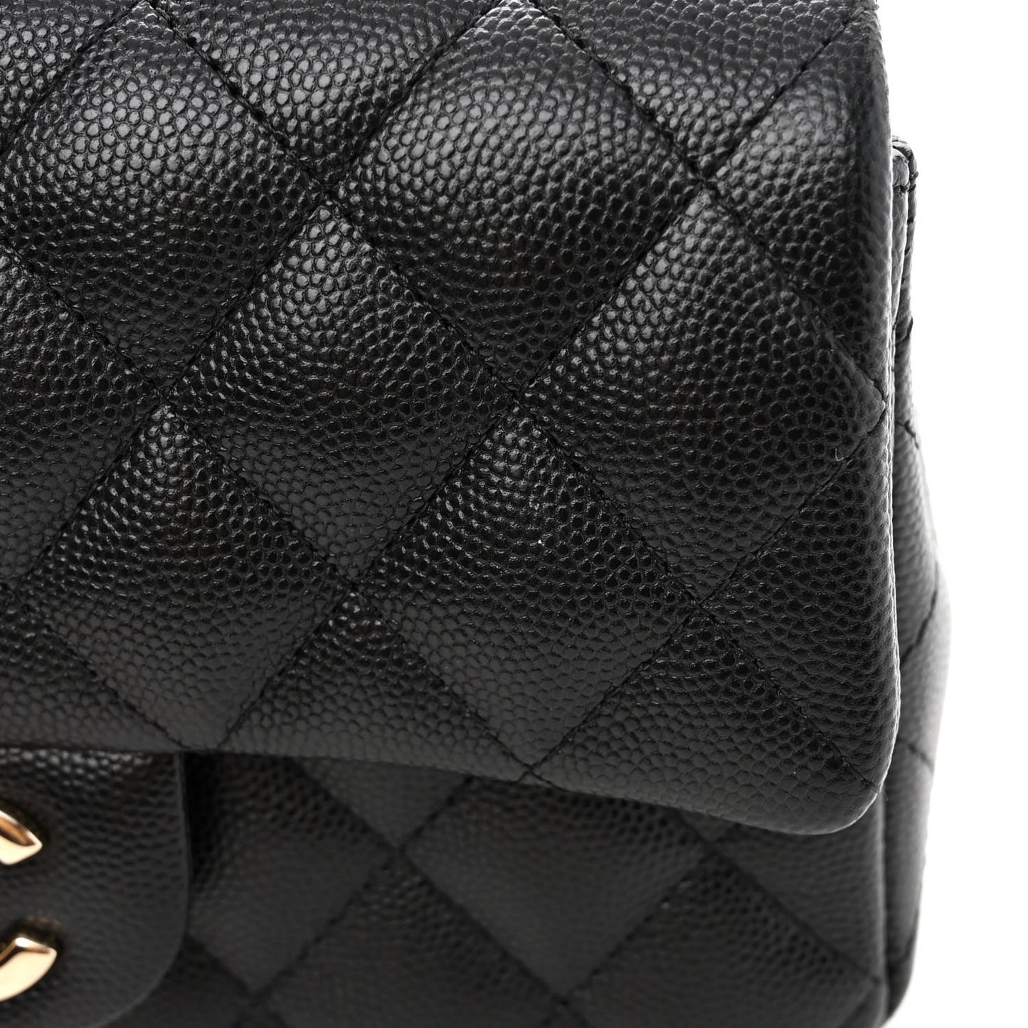 Caviar Quilted Mini Rectangular Flap Black