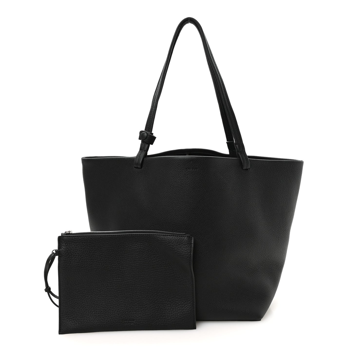 Grained Calfskin Park Tote Three Black