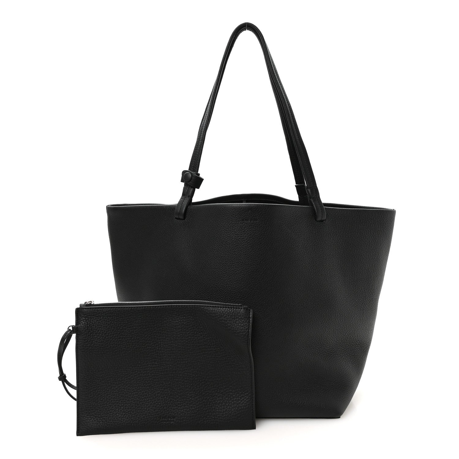 The Row Grained Calfskin Park Tote Three Black 2 of 11