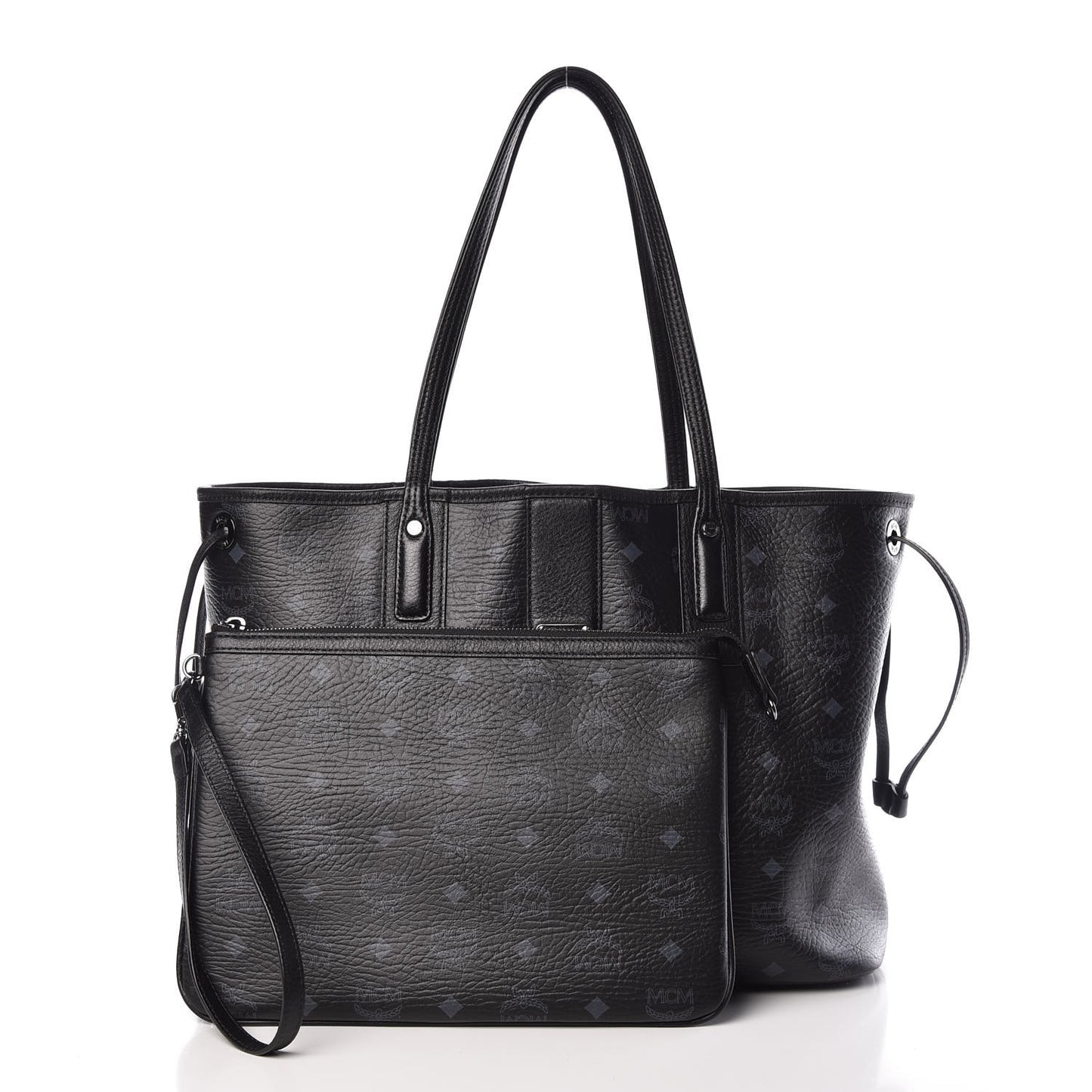 Visetos Medium Liz Reversible Shopper Tote Black