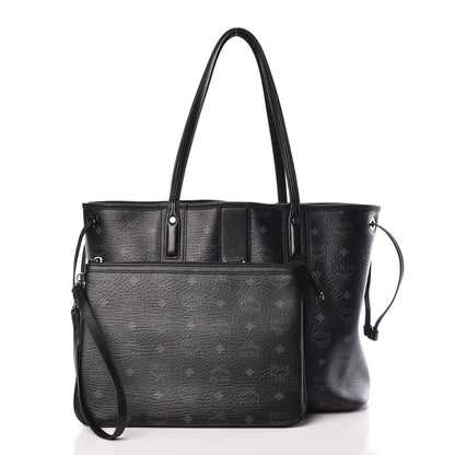 MCM Visetos Medium Liz Reversible Shopper Tote Black 5 of 22