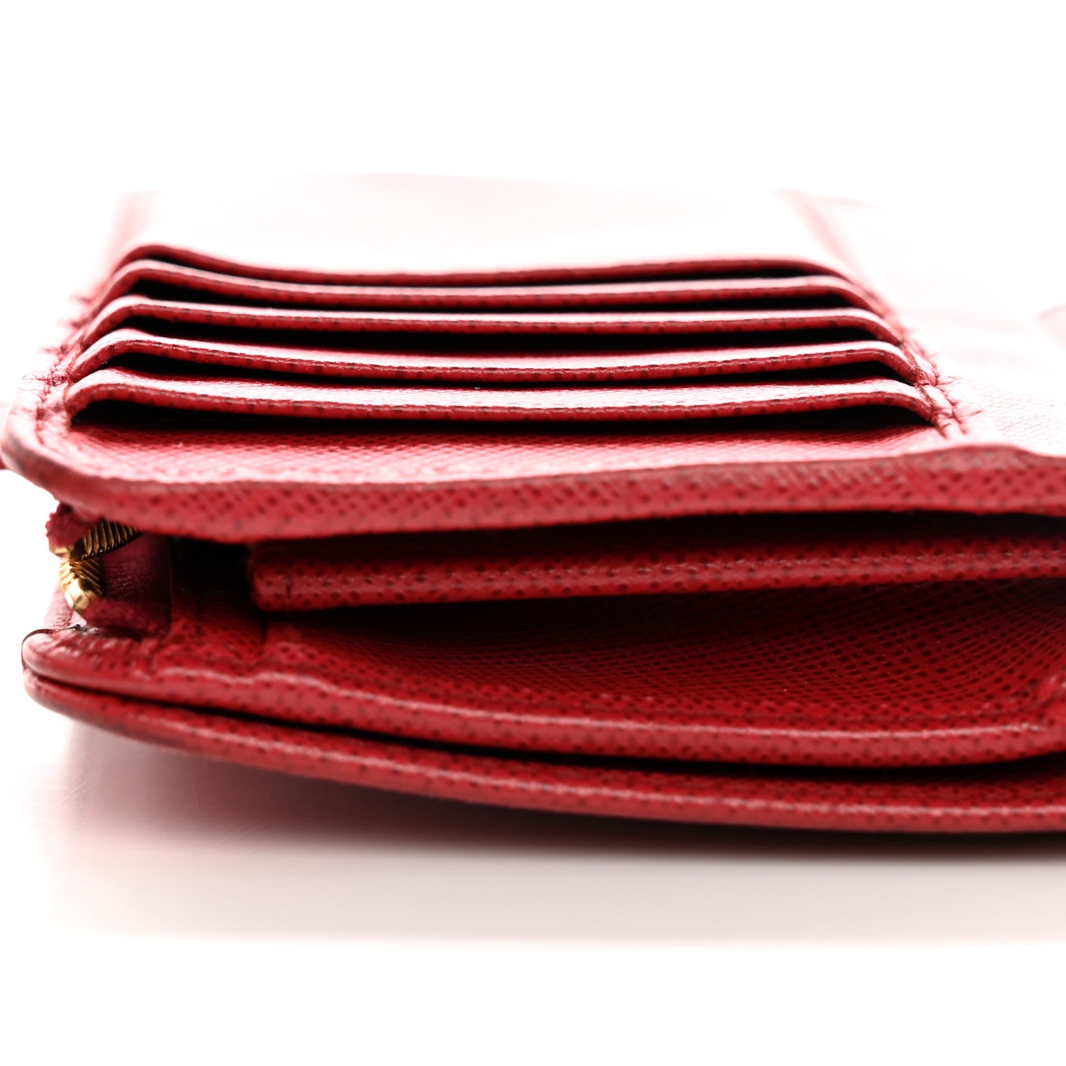 Prada Saffiano Metal Compact Wallet Fuoco 25 of 30