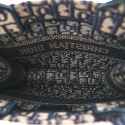 Christian Dior Oblique Small Book Tote Blue Multicolor 5 of 9