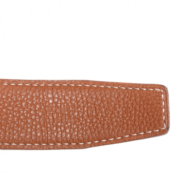 Box Togo Reversible Polished Constance 32mm H Belt 65 Noir Gold