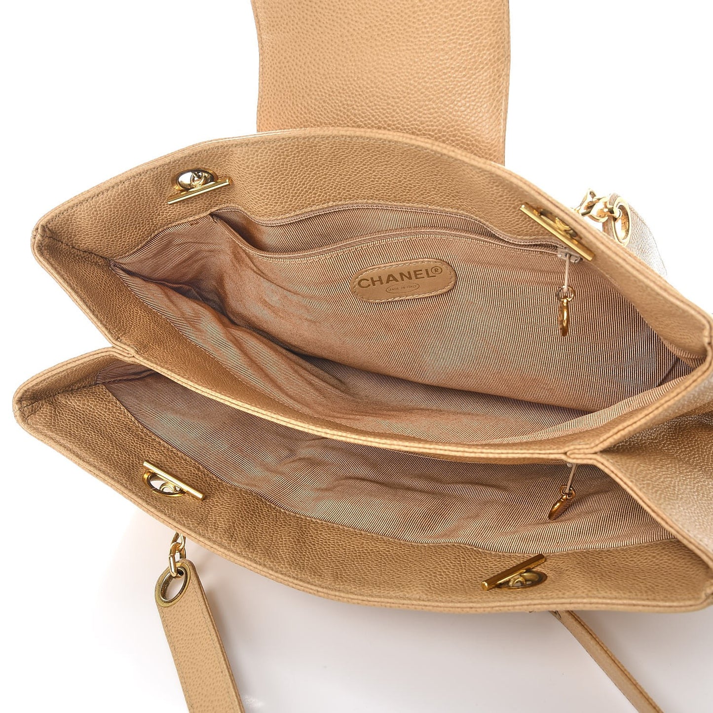 Caviar CC Shopper Tote Beige