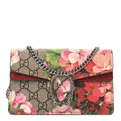 Gucci GG Supreme Monogram Blooms Super Mini Dionysus Shoulder Bag Beige Multicolor Dry Rose 1 of 11