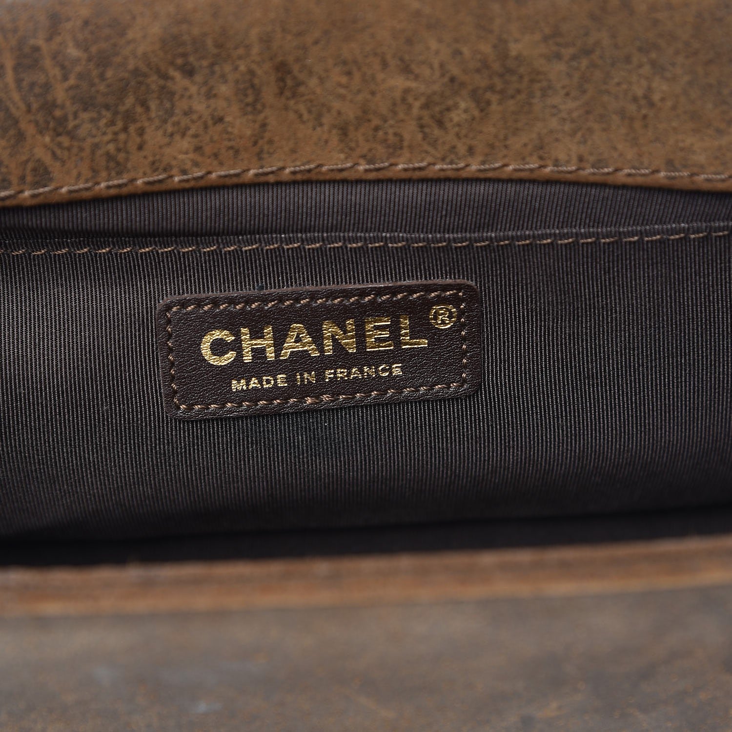 Chanel Nubuck Quilted Medium Boy Flap Brown 6 of 14