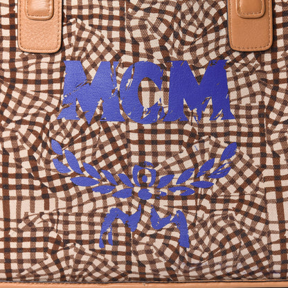 MCM Visetos Medium Liz Reversible Shopper Tote Cognac 23 of 23