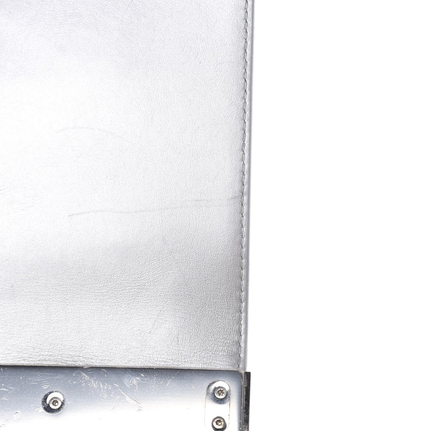 Metallic Lambskin LED Small Boy Flap Silver