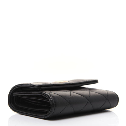 Chanel Lambskin Quilted Small Compact Wallet Black 4 of 13