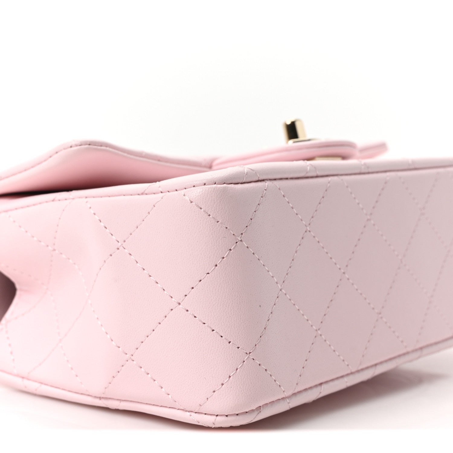 Chanel Lambskin Quilted Mini Top Handle Rectangular Flap Light Pink 8 of 10