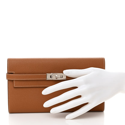 Hermes Epsom Kelly Longue Wallet Gold 2 of 10