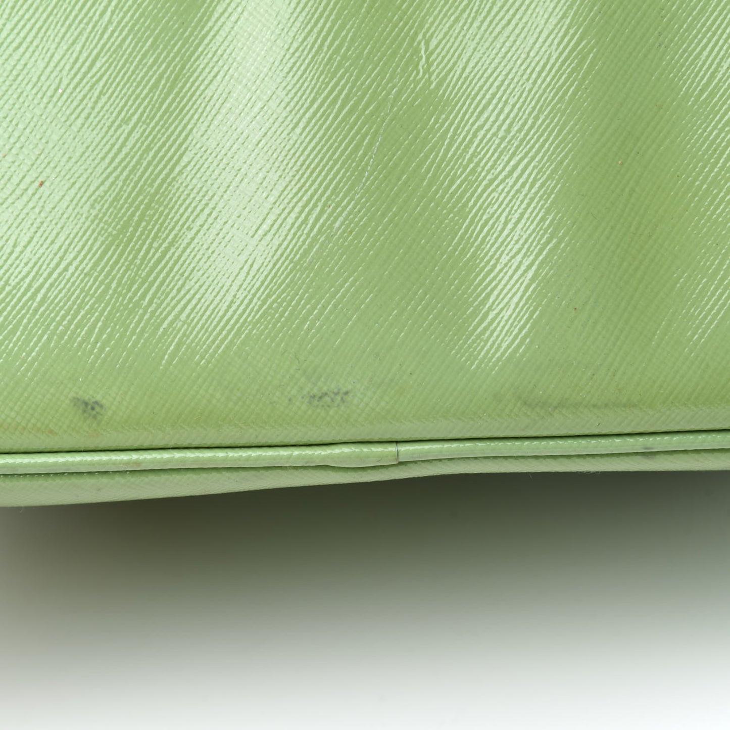 Saffiano Vernice Mini Galleria Double Zip Tote Green