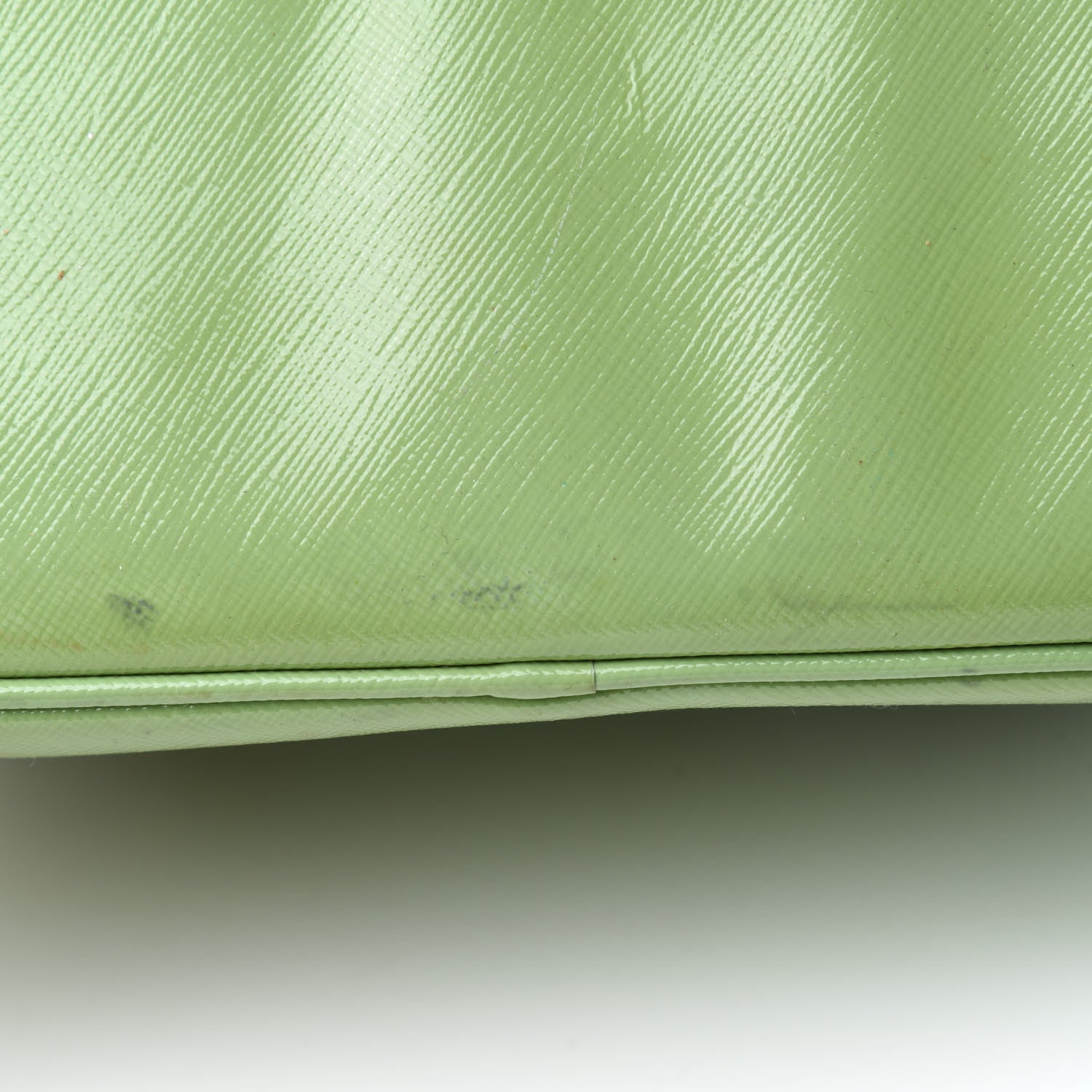 Prada Saffiano Vernice Mini Galleria Double Zip Tote Green 10 of 19
