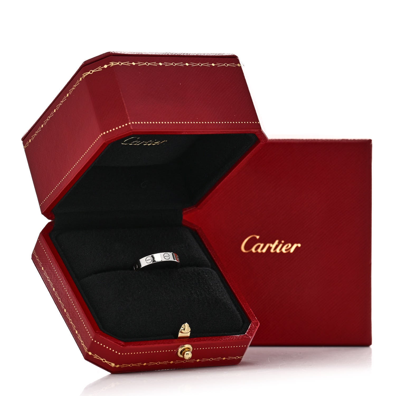Cartier 18K White Gold 3.5mm LOVE Wedding Band Ring 59 8.75 5 of 5