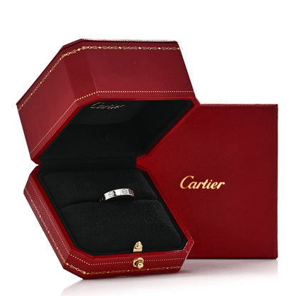 Cartier 18K White Gold 3.5mm LOVE Wedding Band Ring 59 8.75 5 of 5