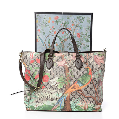 Gucci Soft GG Supreme Monogram Tian Medium Crossbody Tote Beige Multicolor New Acero 10 of 10