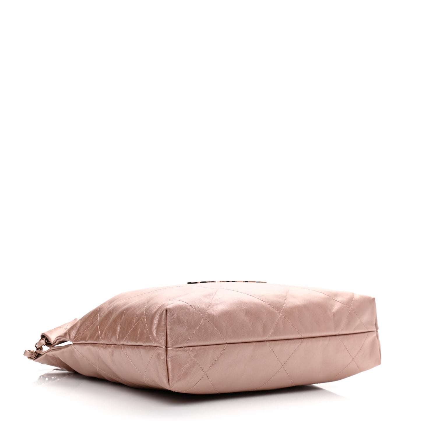 Metallic Calfskin Quilted Small Chanel 22 Pink