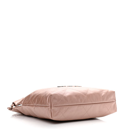 Chanel Metallic Calfskin Quilted Small Chanel 22 Pink 5 of 11