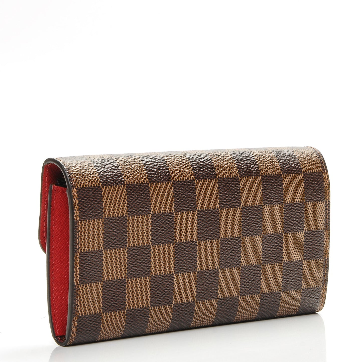 Damier Ebene Emilie Wallet Red