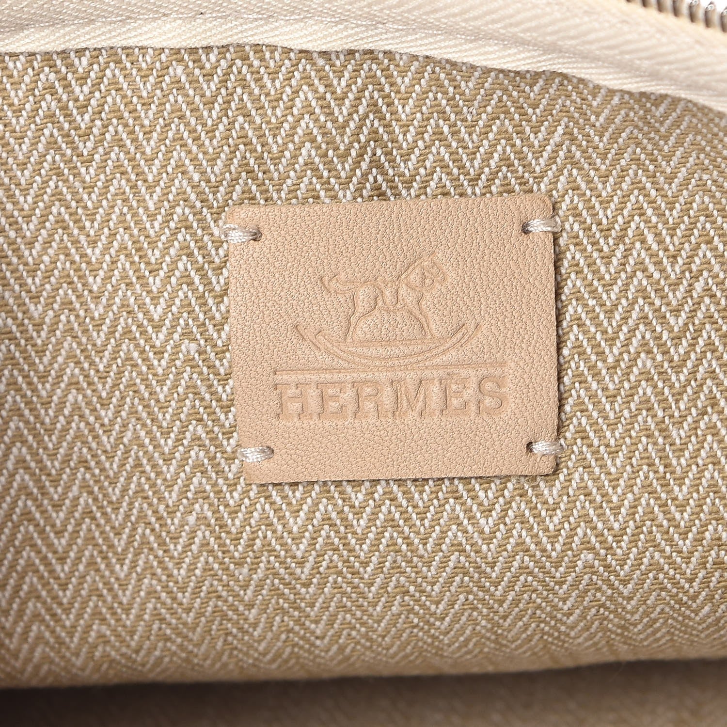 Hermes Toile Velvet Lambskin Tipi Print Flat Case Beige Coyote 6 of 8